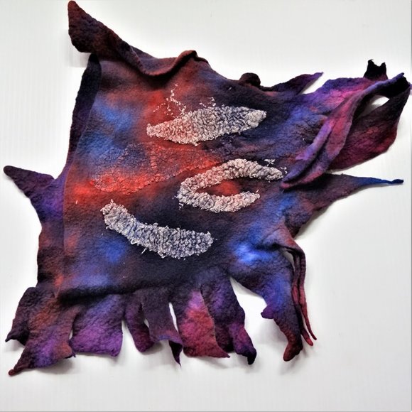 FELTED WOOL UNIQUE HANDMADE HAT GIFT FOR WOMEN main image 9